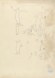 Study of Dancers, for the Cave of the Golden Calf (grafit) (se 265074 för tergo)